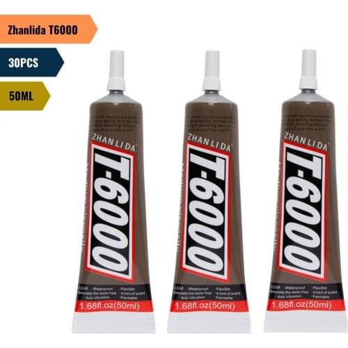 30PCS 50ML Zhanlida B6000 Adhesive Telephone Glass Glue Repair Point Diamond Jewelry Glue Mobile Phone Touch Screen