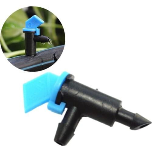 Fast Shipping 500pcs 4L 8L 16L/H Flag Drip Emitters Outlet Barb Micro Tubing Drip Irrigation Fittings Take Apart Dripper Fitting