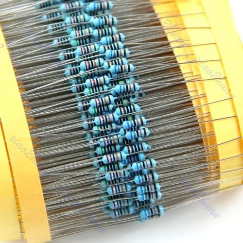 600Pcs 1% Metal Film 30 Kind 1/4W Resistance Resistor Assorted Kit Each 20 Total G08 Great Value April 4