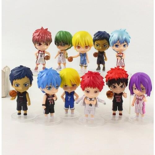 9-10cm Kurokos Basketball Statue Kuroko Tetsuya Kagami Taiga Ryota Midorima Atsushi Seijuro PVC Q Version Figure Toys