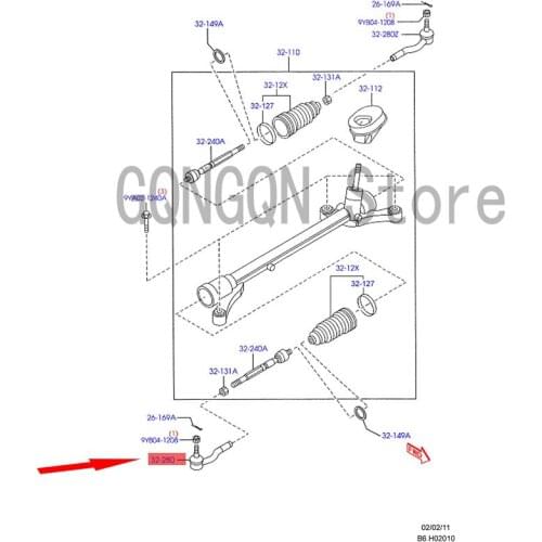 CAR Tie Rod Outer Ball Head Connector Right Outer For dMo nd eoF ies ta Tie Rod Outer Ball Head Pull Arm Lower Arm Swing Arm
