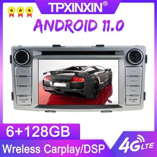 Android 11.0 6+128G For TOYOTA HILUX 2012 2013 2014 GPS Car Multimedia Player Headunit Audio Radio Navigtion Tape Recorder