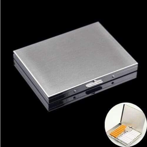 Stainless Steel Cigarette Case Cigarette Case Holder Box Modern Cigarette Cases 96mm*65mm*13mm Protect Cigarettes 2020