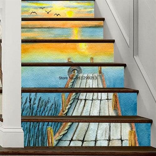 Decorative Nature Water Vinyl Wall Decals Mural Art Living Room Home Decor Stair Sticker Cover House Decoration Poster