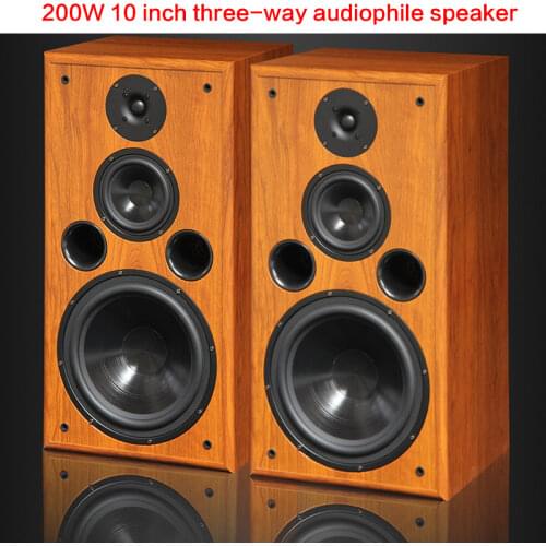 200W 10-inch High-power Three-way Bookshelf Speaker DIY Floor-to-ceiling Hifi Audio Passive Home Theater Enthusiast Speaker