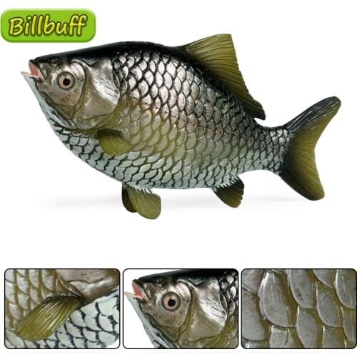 New Simulation Ocean Animals PVC Crucian Models Action Figures Collection Miniature Cognition Educational Toys for children Gift