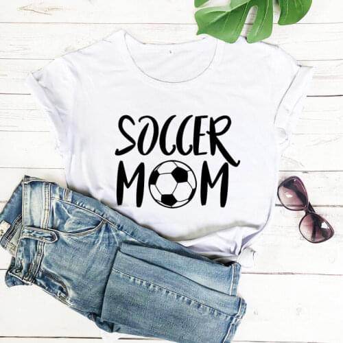 Soccer Mom 100%Cotton Mom Life T-Shirt Mothers day shirts Mothers day gift mom t shirt Cute Soccer Tee Sports Mom Shirts