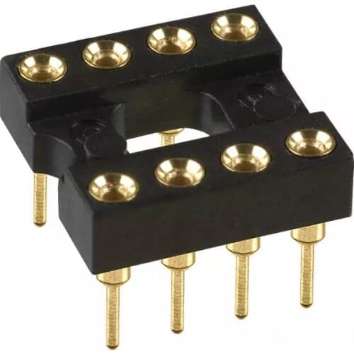 10pcs American Mill-Max military-grade 30u thickened 24K real gold plated HiEnd fever DIP-8 in-line IC op amp socket