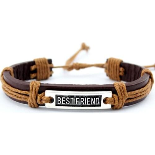 Halloween Skull Sea Turtle Hairdresser Dog Paw Arrow Eiffel Tower Dragon Scissors Crown Stars Best Friend Men Leather Bracelet