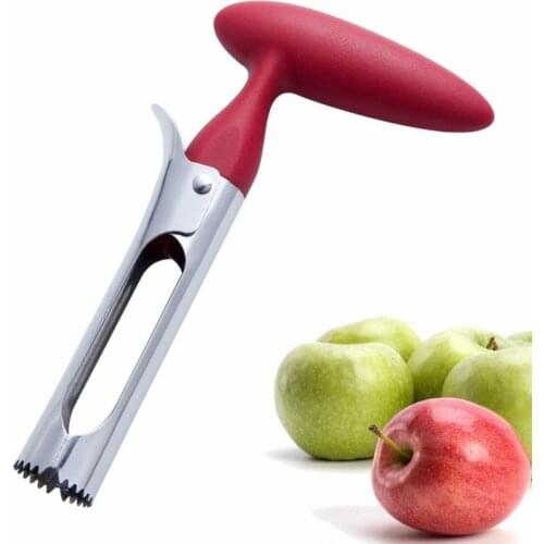 Apple Corer Remover,, Stainless Steel Apple or Pear Core Fruit Seed Remover Tool for Home & Kitchen with Sharp Serrated Blade