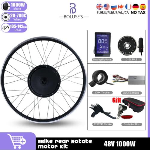 Electric Bicycle Conversion Kit 48V 1000W EBike Brushless Hub Motor Bike Rear Rotate Wheel 20-29inch 700C For Ebike Motor Kit