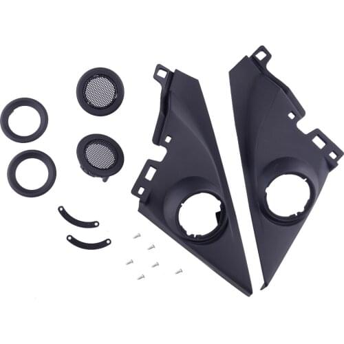 2Pcs Front Door Tweeters Speakers Cover Panel Trim Kit Moulding Plastic Black Fit for Honda Civic 10th 2016 2017 2018 2019