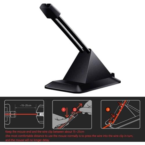 Computer PC Mouse Bungee Mouse Wire Fixed Holder Cord Line Organizer Cable Clamp Mouse Wire Organizer Cord Clip Spring