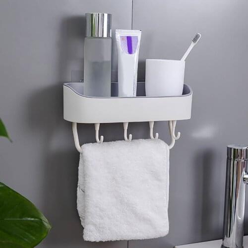 Kitchen organizer Supplies Hooks Bathroom organizer Towel Rack wall shelf Sucker Shelves Product Hooker holder rangement cuisine