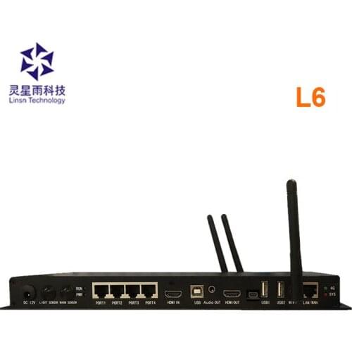 Linsn L6 player box async and sync led media player sender box 4 LAN output 2.6 million pixels for large led screen