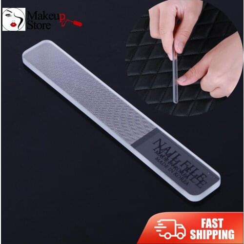 Fashion Durable Nano Glass Nail File Manicure Polishing Tool Printed Handle Manicure Tools