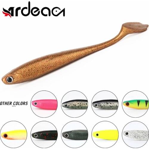Ardea Soft Bait 3Pcs 95mm/5.9g 3D Eyes Silicone Worm Artificial Fish Shape Lure Wobblers Duck Palm Paddle Tail Bass Tackle