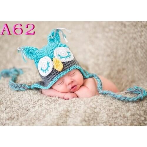 Soft Knitted animal Baby Hat Autumn Winter Xmas Bonnet Accessories Newborn Photo Props Caps Infant Boy Girl Crochet Beanie A62