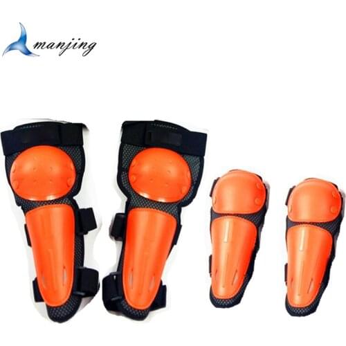Orange Knee Elbow Children Motocross Balance Bike Body Protector Vest Dirt Bike suits Guard Racing Riding Sport wear Kids armor