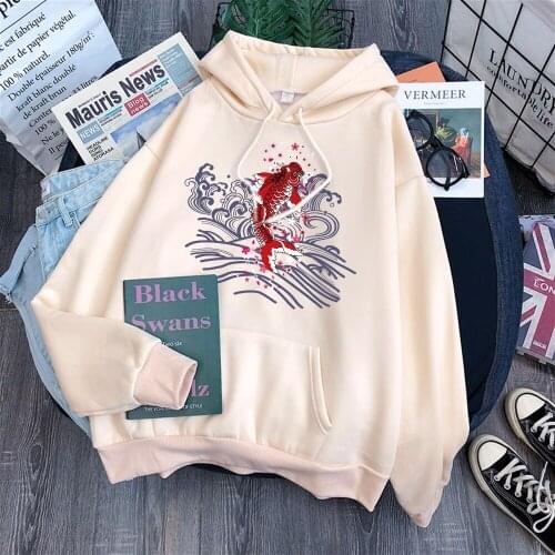 Cartoon Carp Funny Print 2020 New Hoodie Mens New Crewneck Sweatshirt Cute Fleece Hoodies Funny Autumn Pullover Sportswear Man
