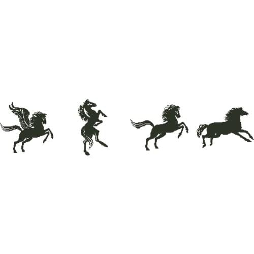 Horses cross stitch package animal 18ct 14ct 11ct white fabric cotton silk thread embroidery DIY handmade needlework