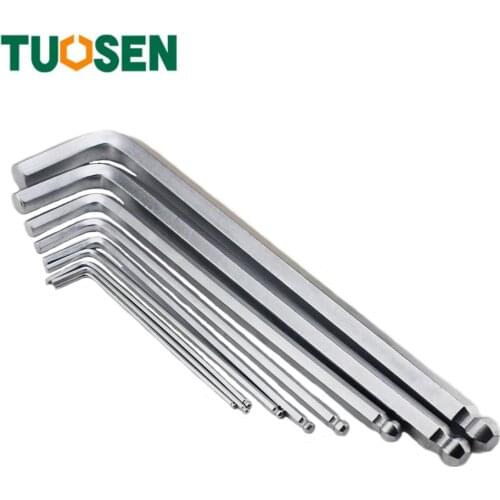 TUOSEN ALLEN BALL POINT END LONG ARM HEX KEY WRENCH METRIC ALLEN KEY 1.5~24mm