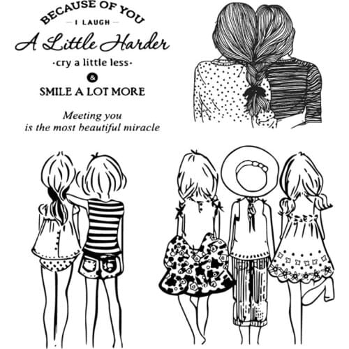 Girl Silicone Clear Seal Stamp DIY Scrapbooking Embossing Photo Album Decorative Paper Card