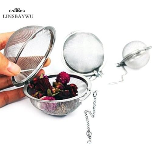 Stainless Steel Ball Shape Tea Infuser Tea Bags Mesh Tea Strainer Safely Cleaning Reuseable Hanging On Cup Tea Accessories