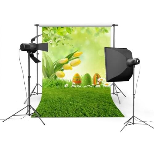 Yellow flower backgrounds kid photography vinyl Easter Eggs photo backdrops of photographer studio accessories photophone GE-056
