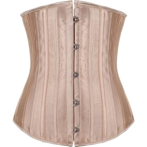 Plus Size Bustiers Corsets Underbust Corselet Women Waist Trainer Short Troso Waist Shaper 26 Steel Boned Corset Shape Body Belt