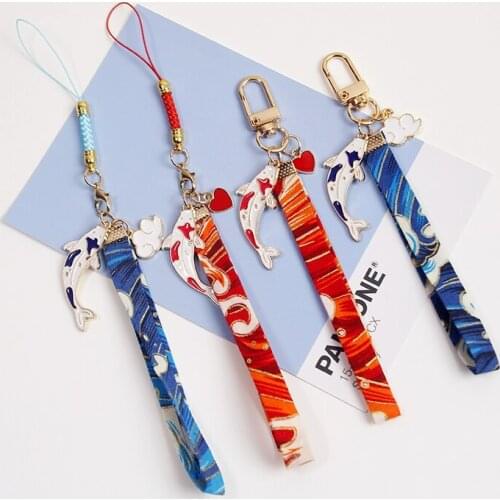 1pc koi Lucky Fish Long Tassel Ribbon super pretty Keyring Bag Pendant