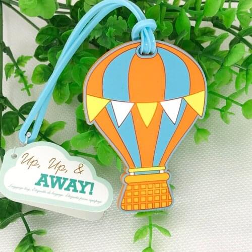 10PCS Summer Wedding Favors "Up, Up & Away" Hot Air Balloon Luggage Tag Wedding Baggage Tags Party Giveaway