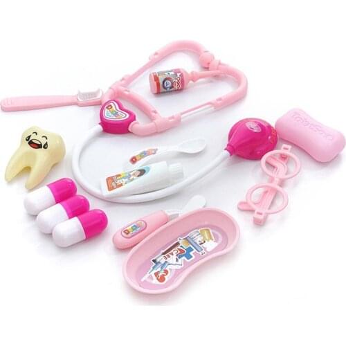 13Pcs Kids Simulation Stethoscope Pill Dentist Doctor Pretend Play Game Toy Set Girls Boys Early Education Cognition Gift