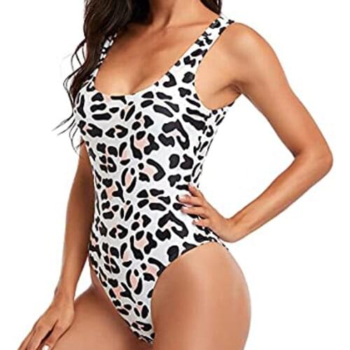 2021 Summer Sexy Women One Piece Leopard Printed Monokini Bathing Suit Push Up Padded Bikini Female Bodysuits Beachwear