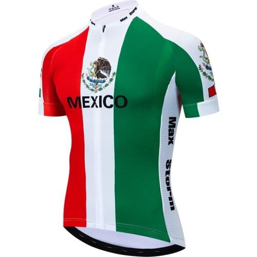 2019 Mexico New Team Cycling Jersey Customized Road Mountain Race Top max storm Reflective zipper 4 pocket
