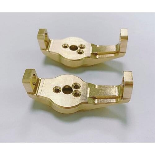 2pcs Heavy Duty Brass Front Steering Carrier C Seat Blocks for 1/10 Traxxas TRX4 Defender RC Car Accessories