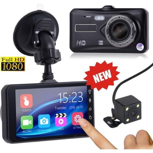 4 Inch Touch Screen Recorder 1080P HD Night Vision Car DVR Night Vision G Sensor Register Loop Recording Digital Video Recorder