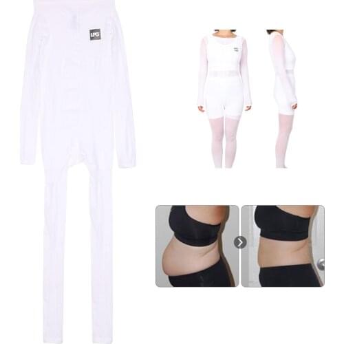 5pcs vacuum roller clothes massage slimming suit, white garment slimming suit ,body massage suit free shipping