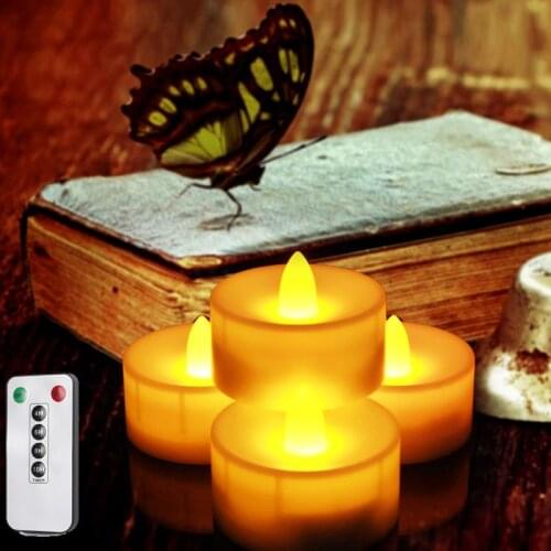 6PCS Flameless LED Candle Light for Home Wedding Party Christmas Decoration Remote Control Timer Battery Powered