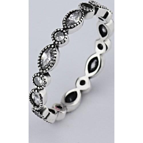 Hot Sale Fashion jewelry Real Pave Setting Compatible With Original Plant Trendy Sale Authentic 925 Retro Finger Ring