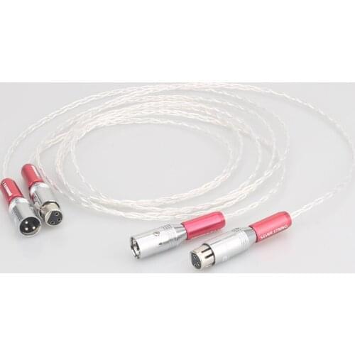 Hifi 3AG Single Silver audio cable XLR interconnect cable with Gold plated plug for Amplifier CD player