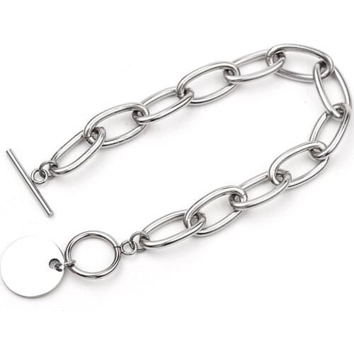 Hip Hop Simple Geometric Bracelet Trendy Chain & Link Bracelets Women Men Bangles For Men Women cuff jewelry