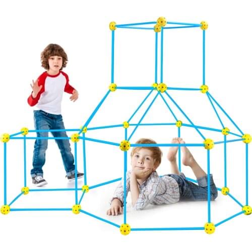 Fort Building kit for Kids Air Forts Builder Kid Construction Toys for Boys Girls DIY Fun Build Castle Tunnels Play Tent Indoor