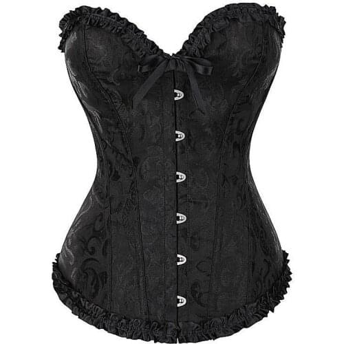 Waist Trainer Corset Tops To Wear Out Lace Up 6XL Plus Size Gothic Sexy Bustier Corselet Lingerie Steampunk Overbust