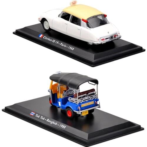 1:43 Die Cast scale models automobiles Alloy Vehicle Children Toys gld3 Static Model Cars Tuk Tuk Ford Peugeot Beetel Taxi