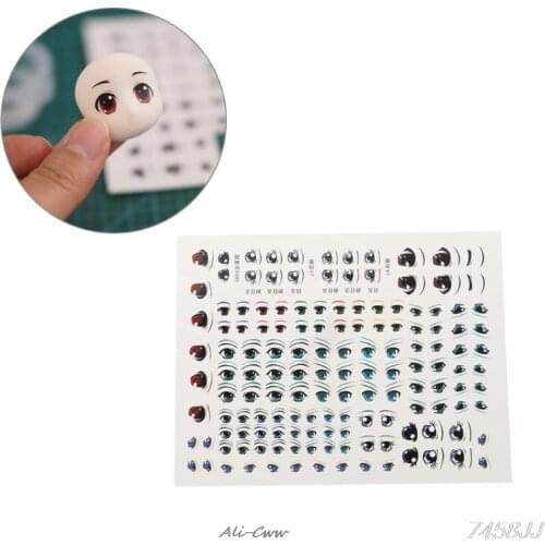 Eyes Stickers For DIY Doll Accessories Cartoon Toy Eyes Cute Anime Figurine Dolls Eye Paster Face Clay Decals Mold DropShip