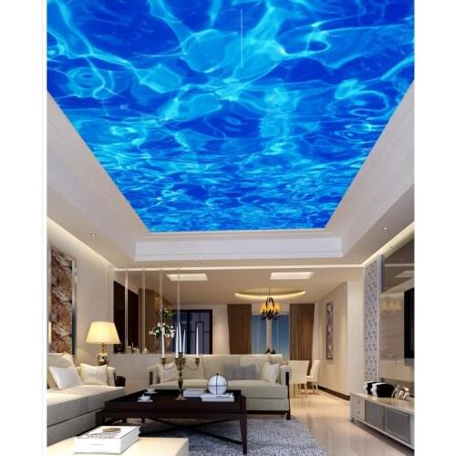 Custom photo wallpaper Large 3D Stereo romantic ceiling Blue Dream spray ceiling living room Restaurant ceiling wall painting