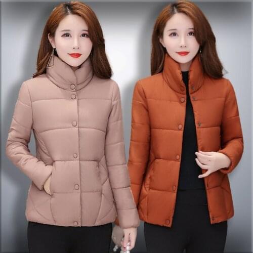 Down Cotton Jacket Female Short Tops Winter Jacket Women Coat Korean Loose Slim Parka Coat Cotton Padded Warm Winter Outwear