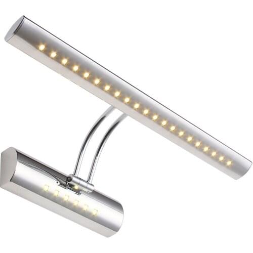 LED Makeup Mirror Light Stainless Wall Lamp Modern Home Decor Ligths With Switch for Bathroom Bedroom AC 110V 220v WY428