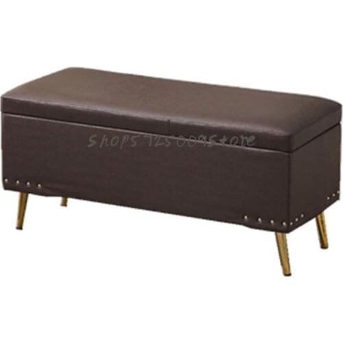 Light Luxury Shoes Changing Stool Storage Household Bed End Stool Bedroom Bench Clothing Store Rest Stool Sofa Stool Rectangle